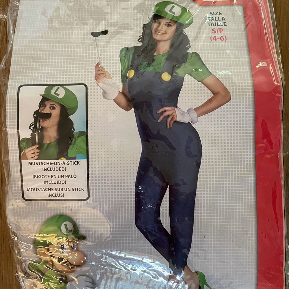 Luigi costume size small (4-6)